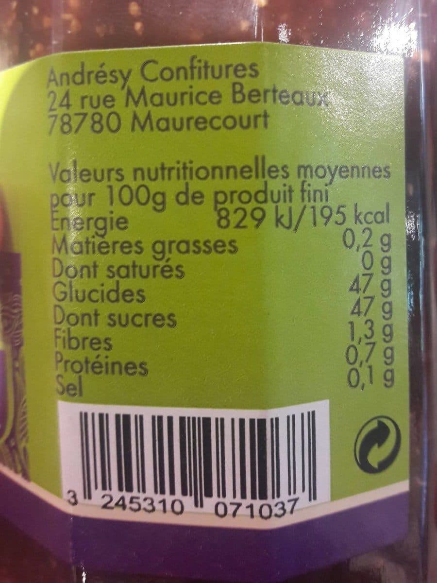 Andrésy Confitures Trésors de fruits figue aloe vera packshot