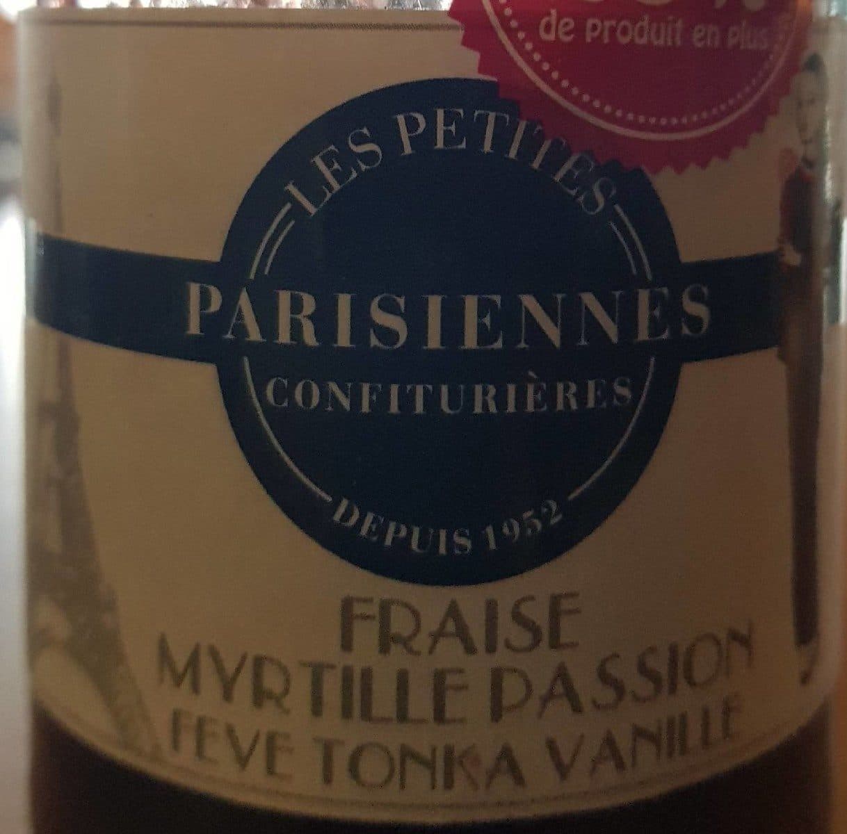 Les Petites Parisiennes Confiture Fraise Myrtille Passion Fève Tonka Vanille packshot