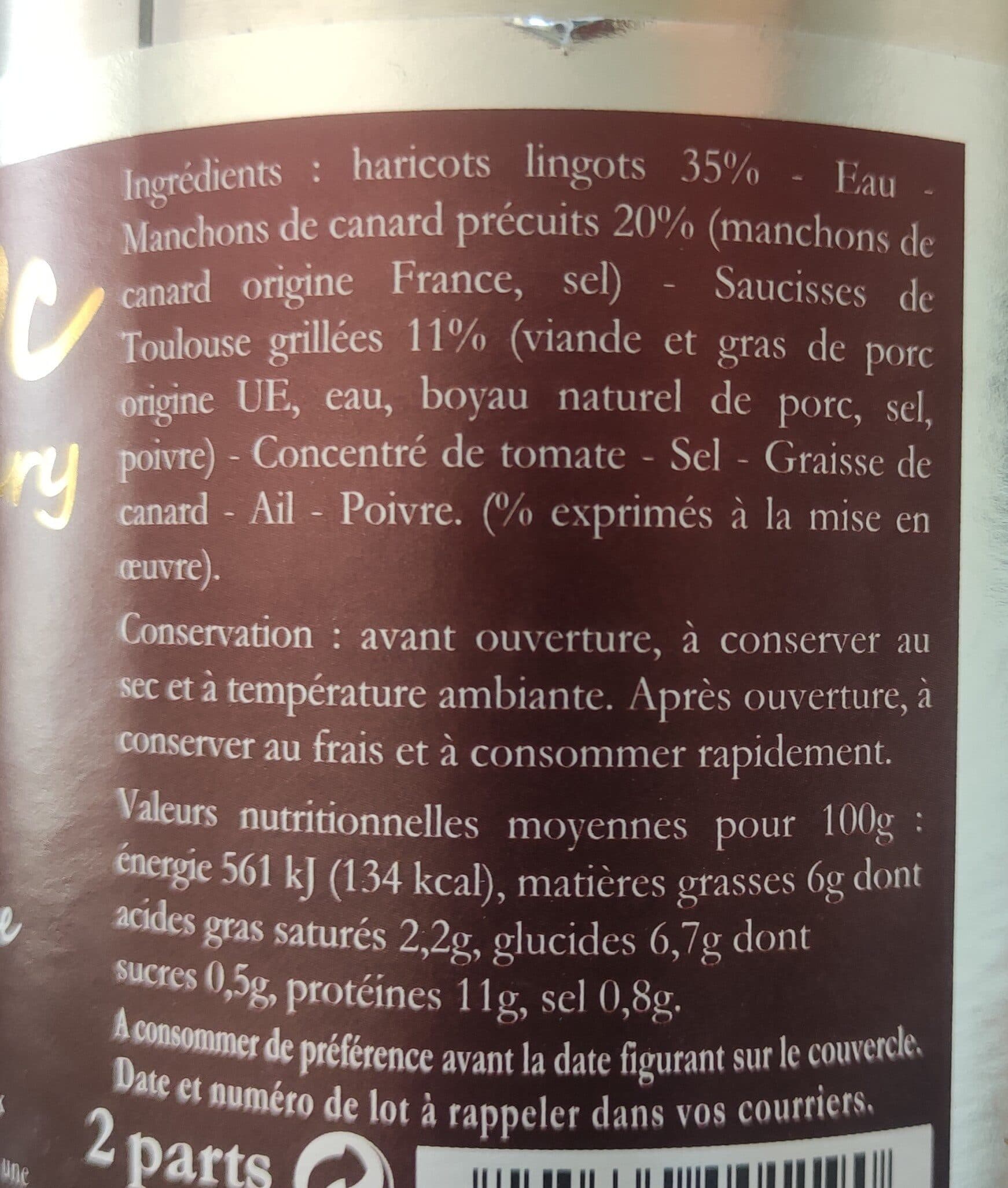 La Belle Chaurienne Cassoulet au canard packshot