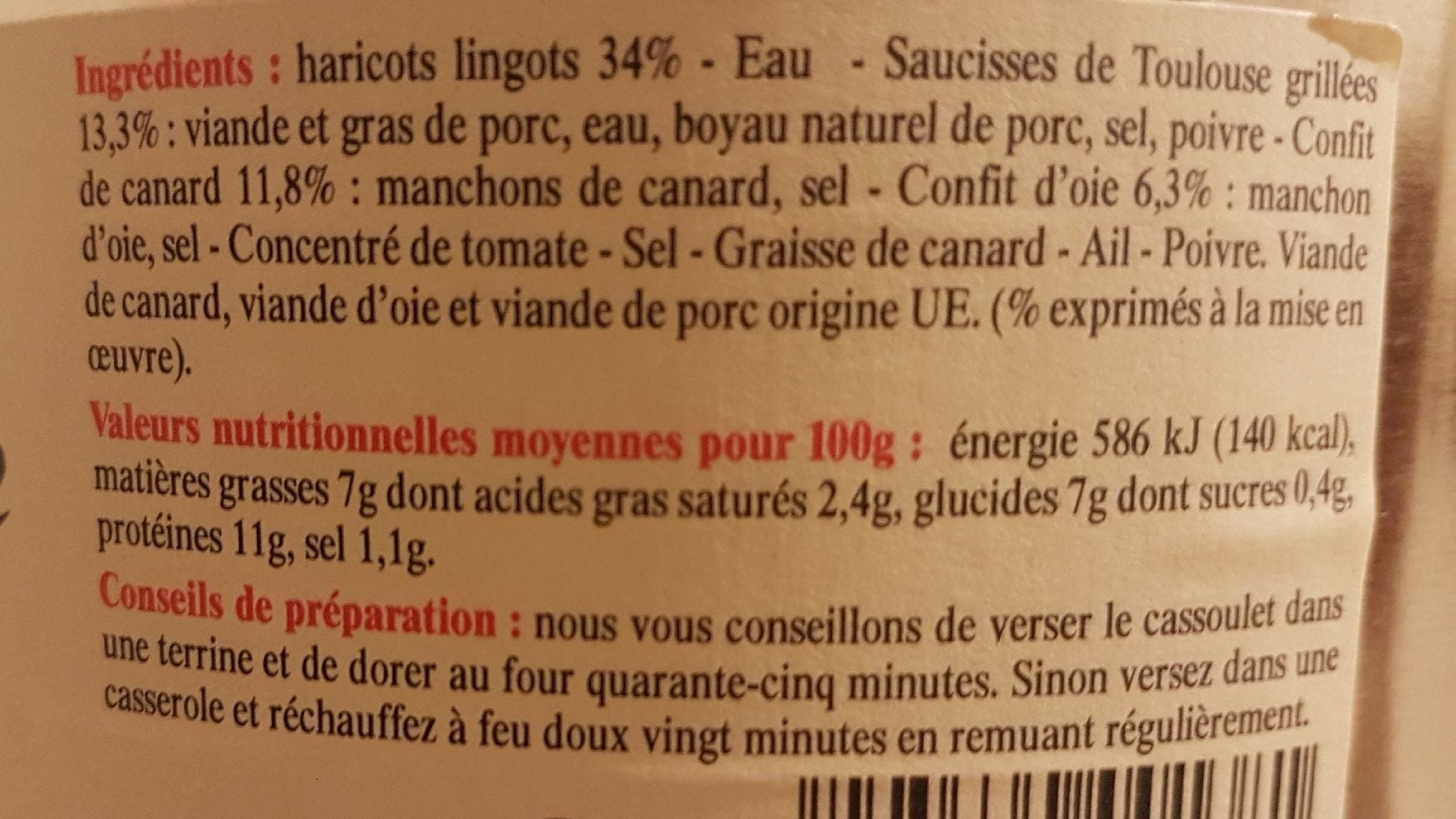 La Belle Chaurienne Cassoulet packshot