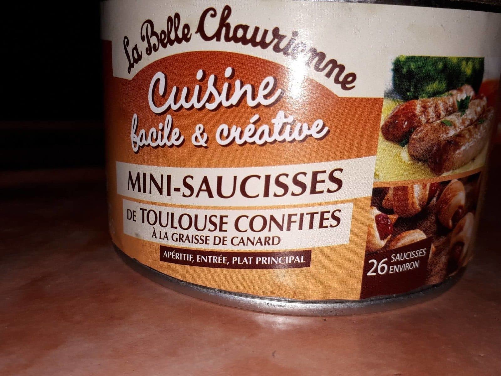 La Belle Chaurienne Mini-saucisses de Toulouse confiées à la graisse de canard packshot