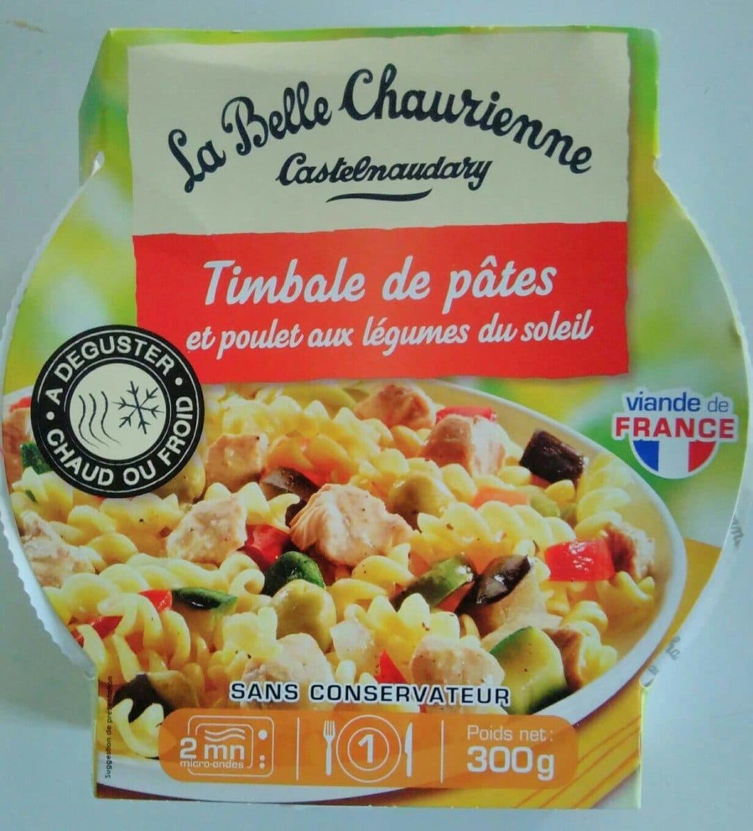 La Belle Chaurienne Timbale de pâtes et poulet aux légumes du soleil packshot