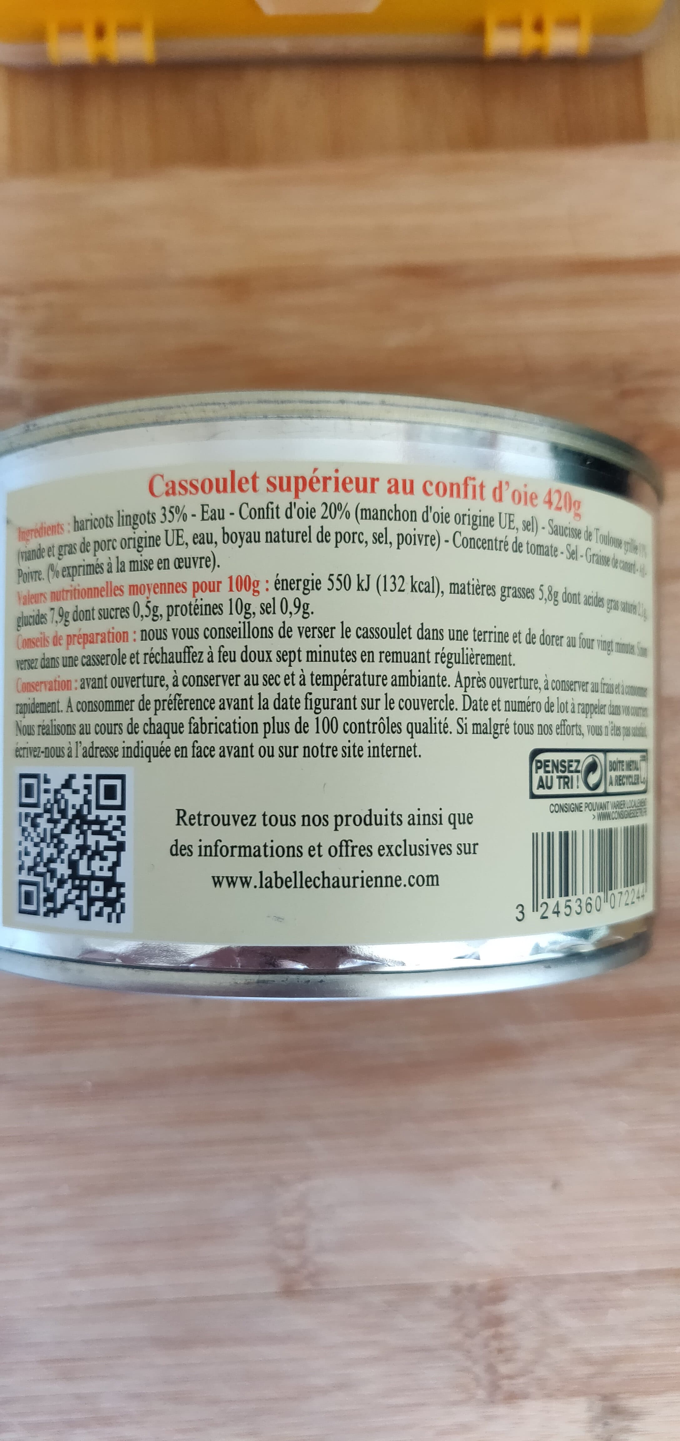 La Belle Chaurienne Cassoulet à l'oie packshot