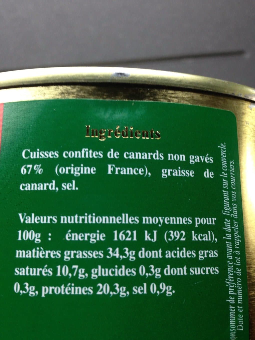 La Belle Chaurienne Cuisses Confites de Canards non gavés packshot