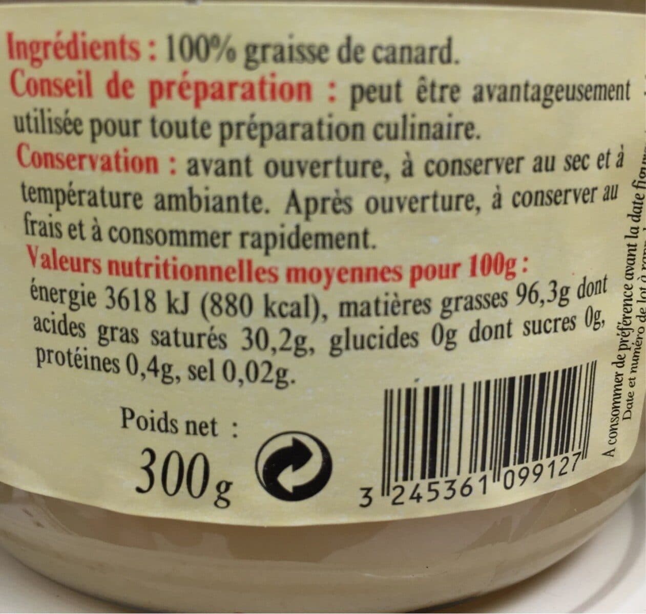 La Belle Chaurienne Graisse de canard packshot