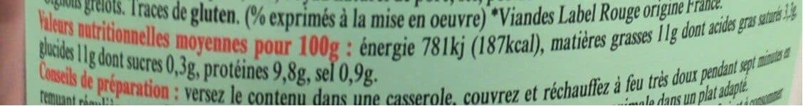 La Belle Chaurienne Saucisses de Toulouse aux lentilles vertes packshot