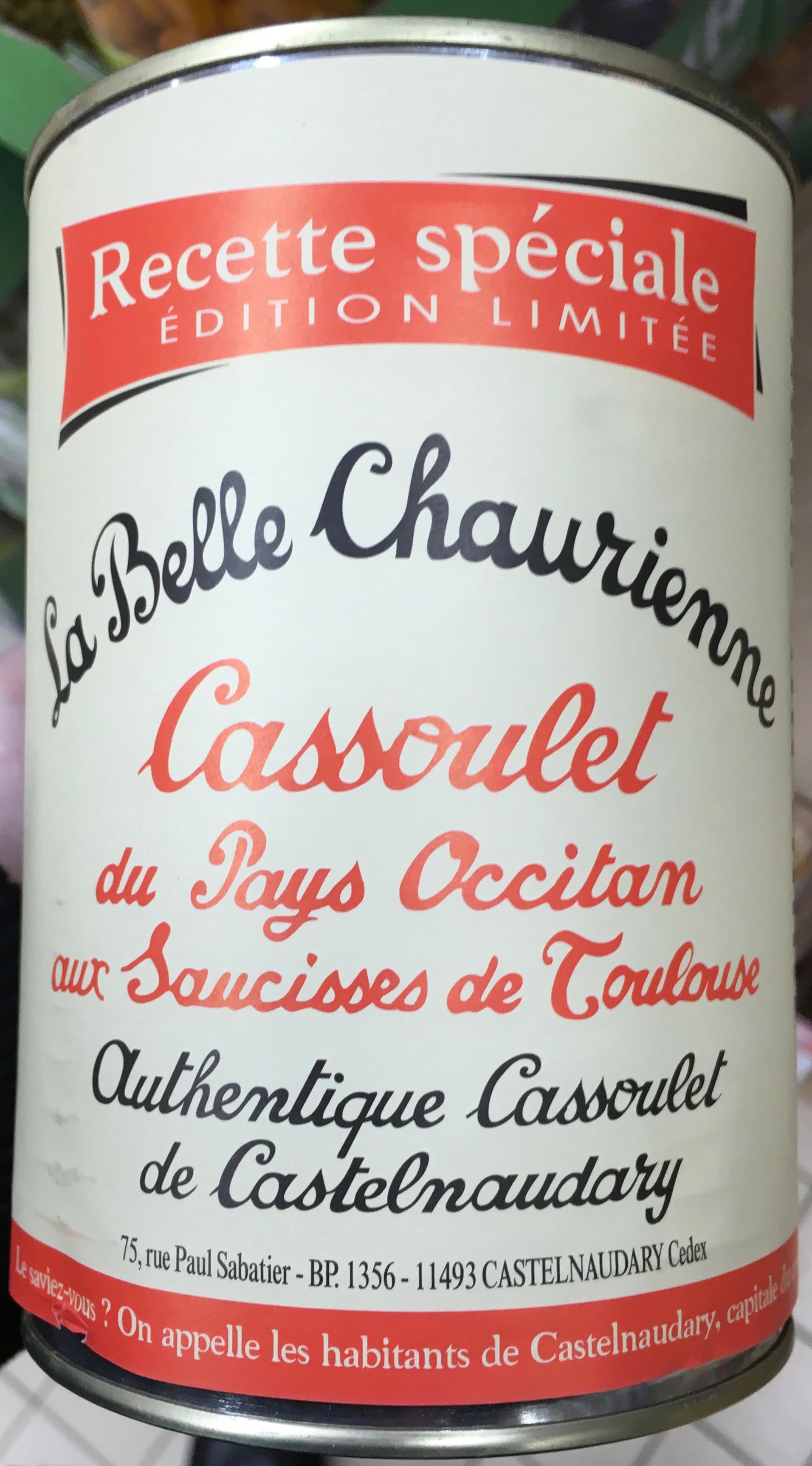 La Belle Chaurienne Cassoulet du Pays Occitan aux saucisses de Toulouse packshot