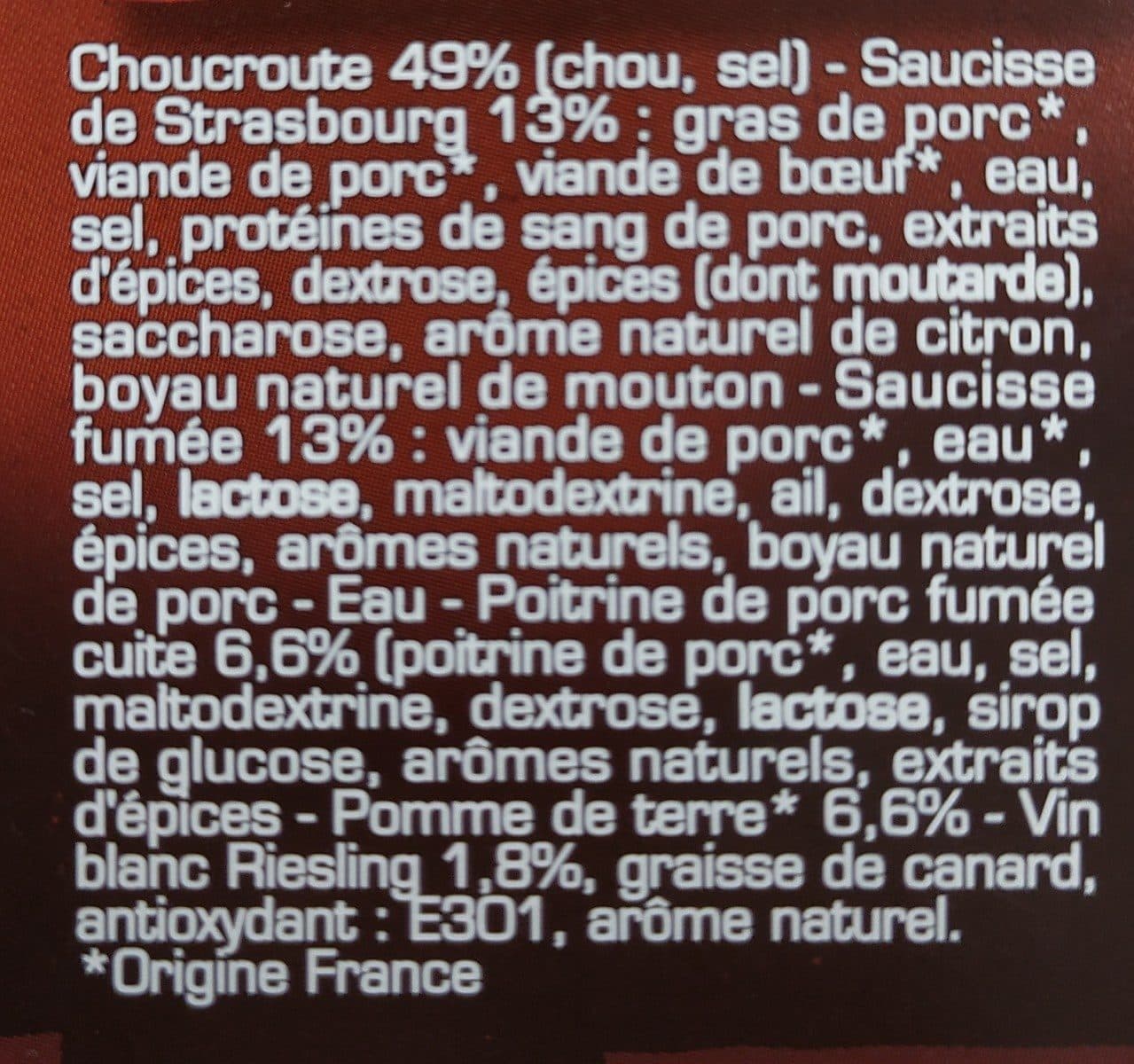 La Belle Chaurienne Choucroute garnie cuisinée au Riesling packshot