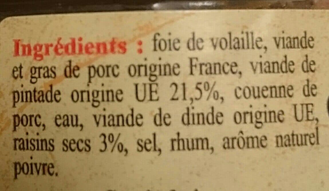 La belle chaurienne Terrine de pintade aux raisins packshot