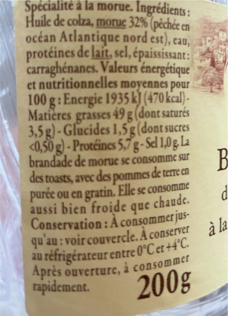 Carrefour Brandade de morue à la Nîmoise packshot