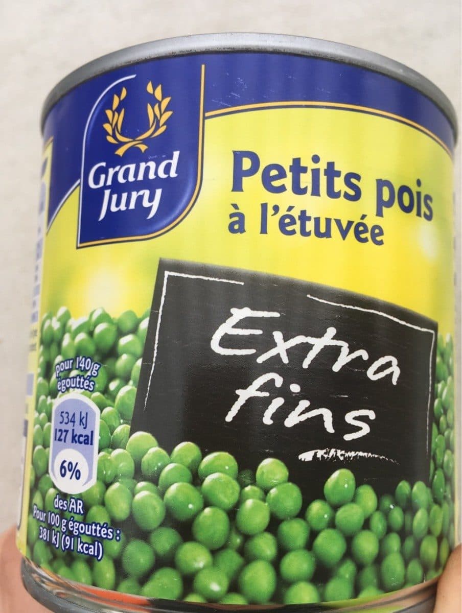 Grand Jury Petits pois à l'étuvée extra fins packshot