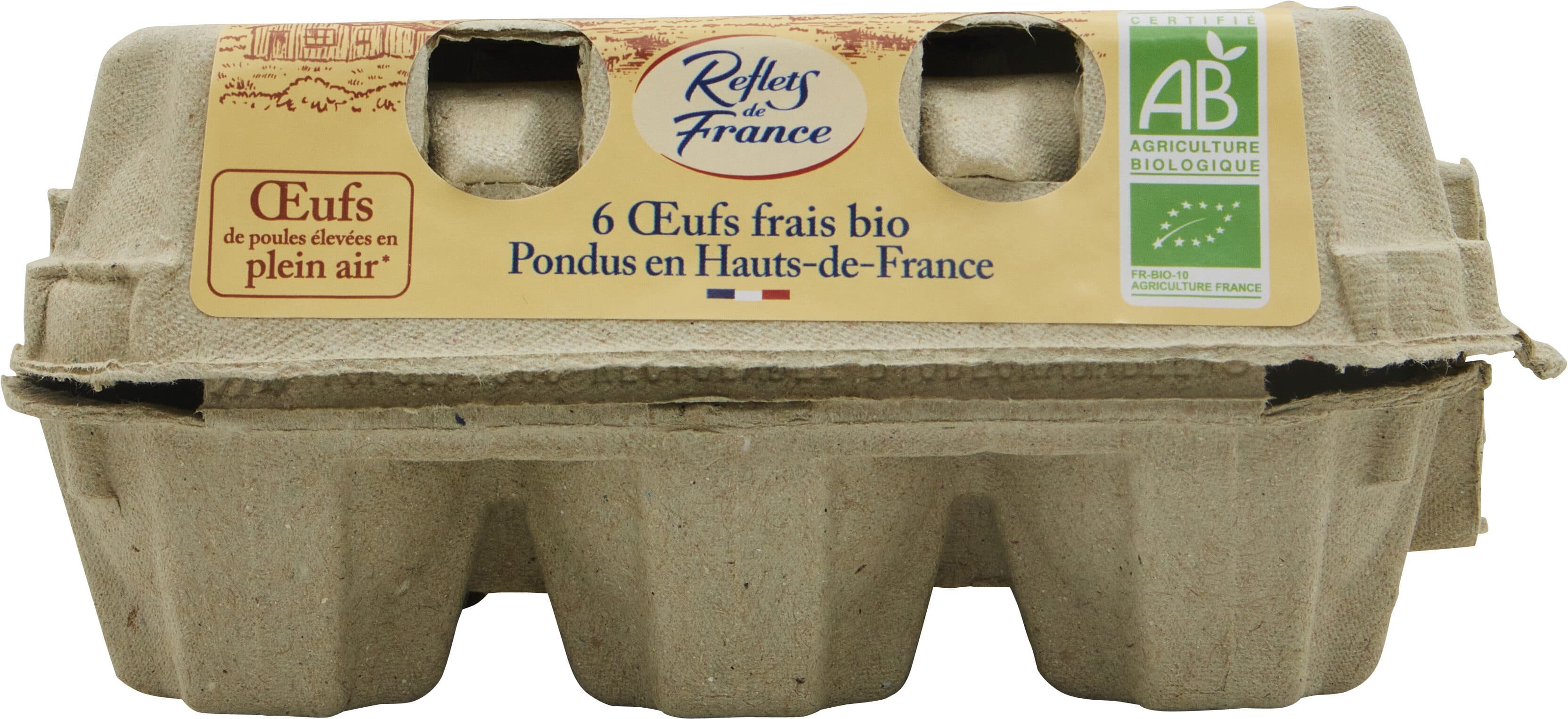 Carrefour 6 œufs frais bio packshot