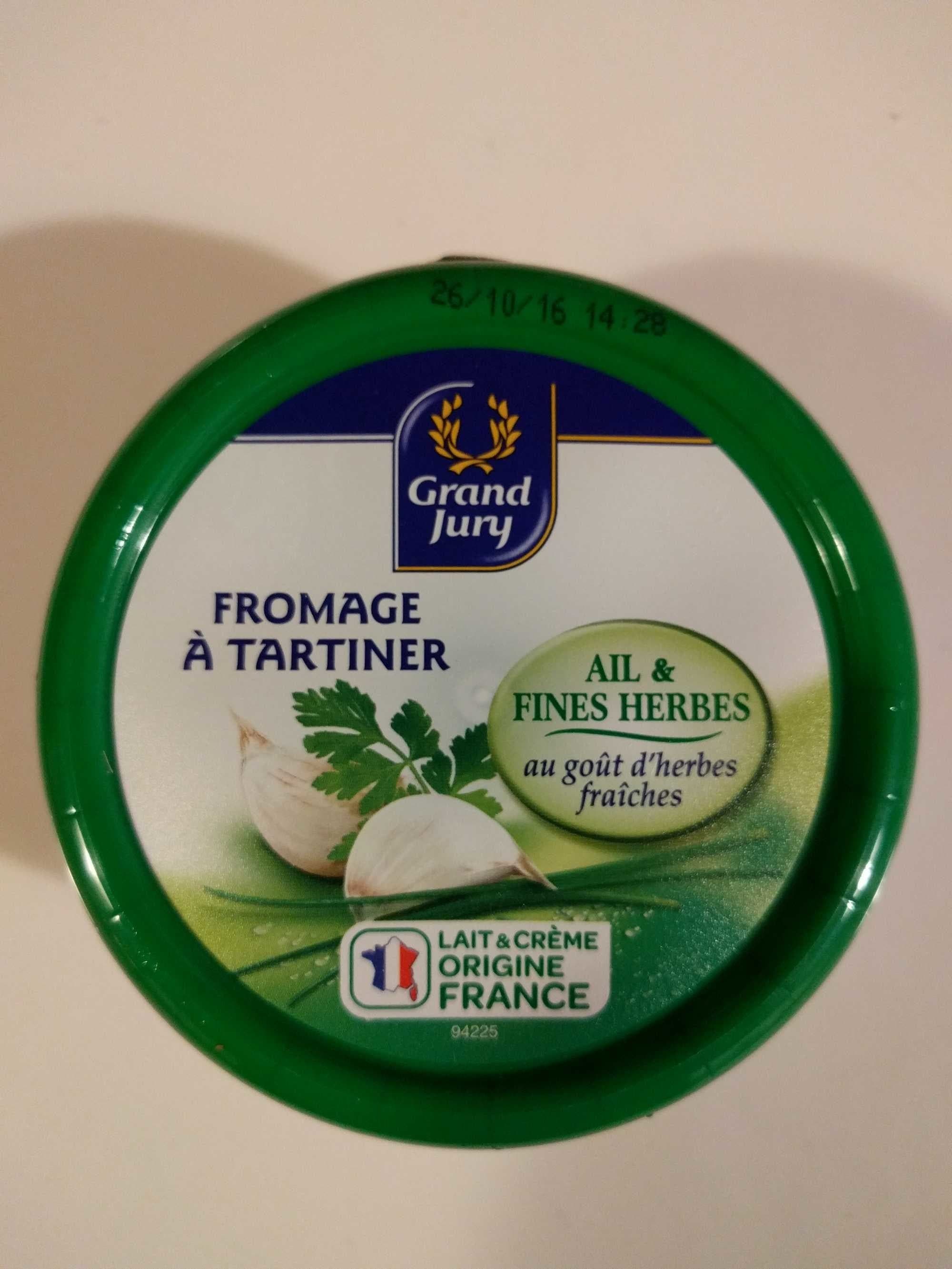Grand Jury Fromage à tartiner aïl et fines herbes au goût d'herbes fraîches packshot