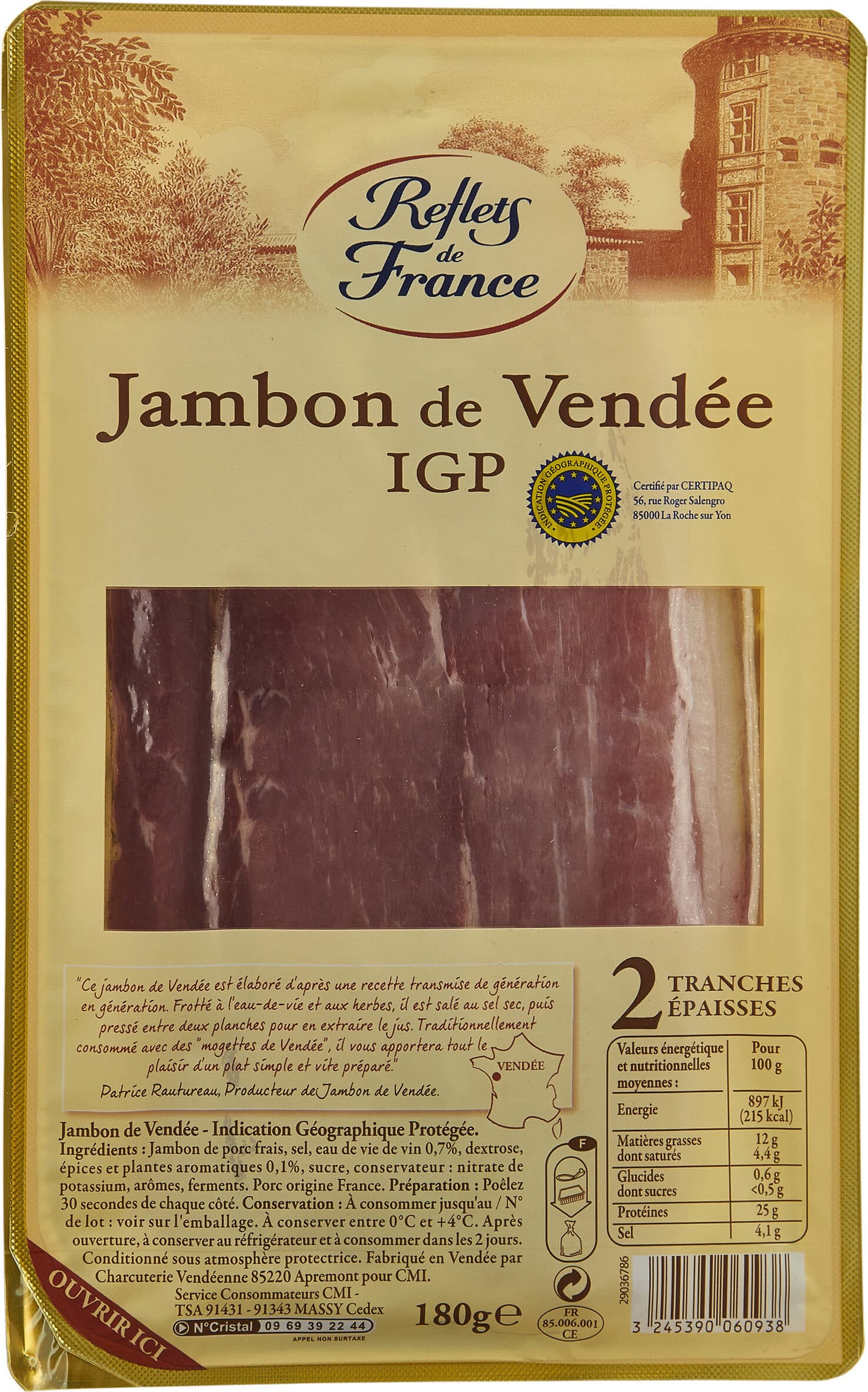 Carrefour Jambon de Vendée IGP packshot