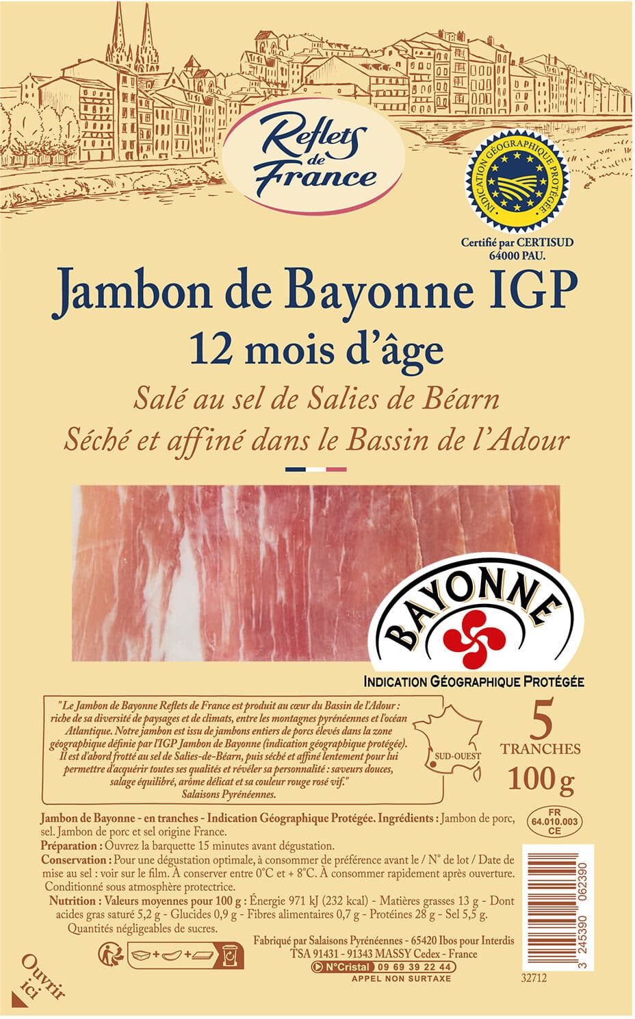 Carrefour Jambon de Bayonne packshot