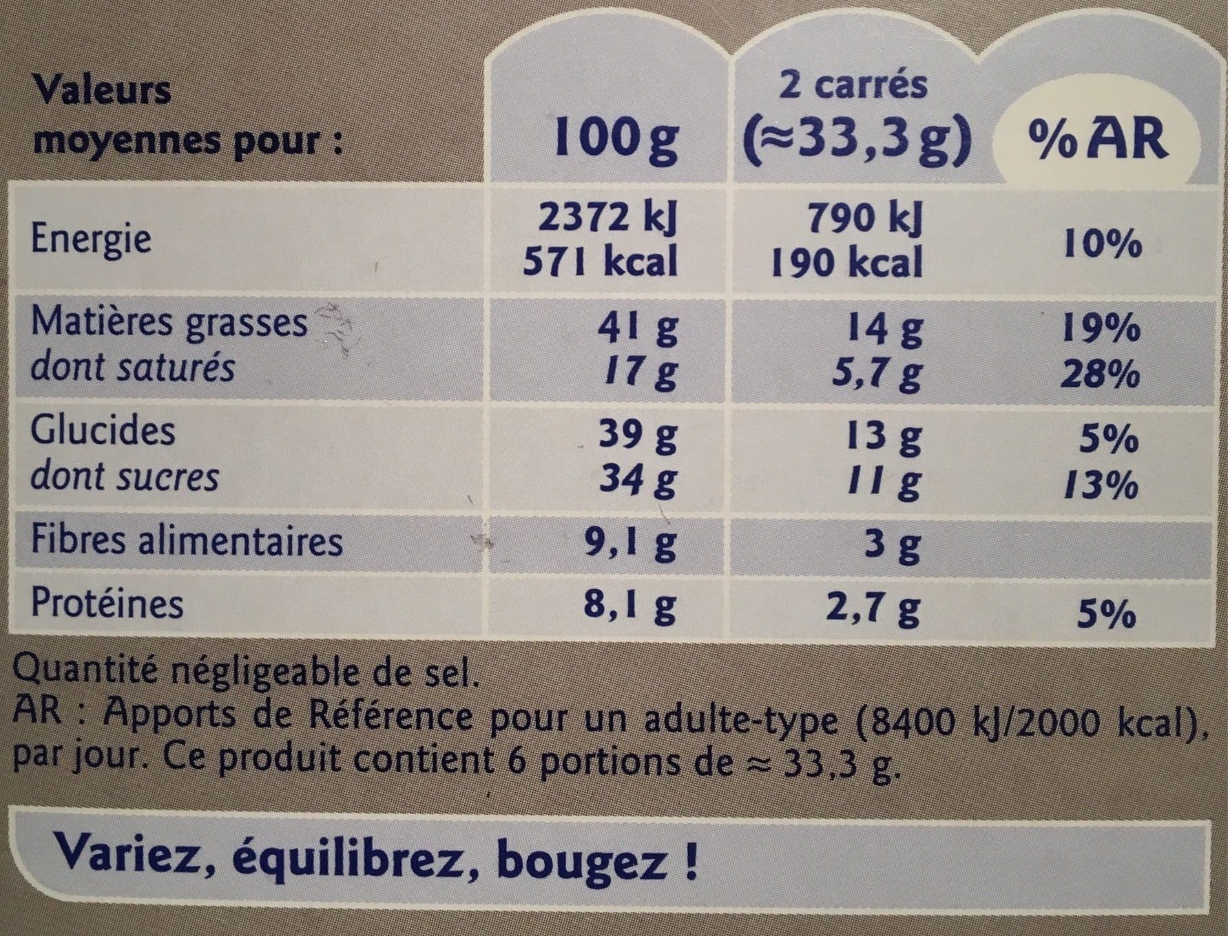 Grand Jury Les carrés gourmands Noisettes entières Chocolat noir packshot