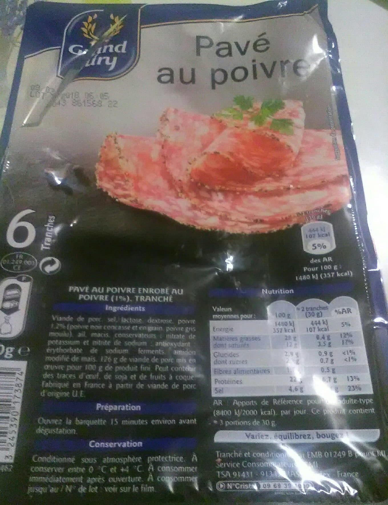 Grand Jury Pavé au poivre packshot