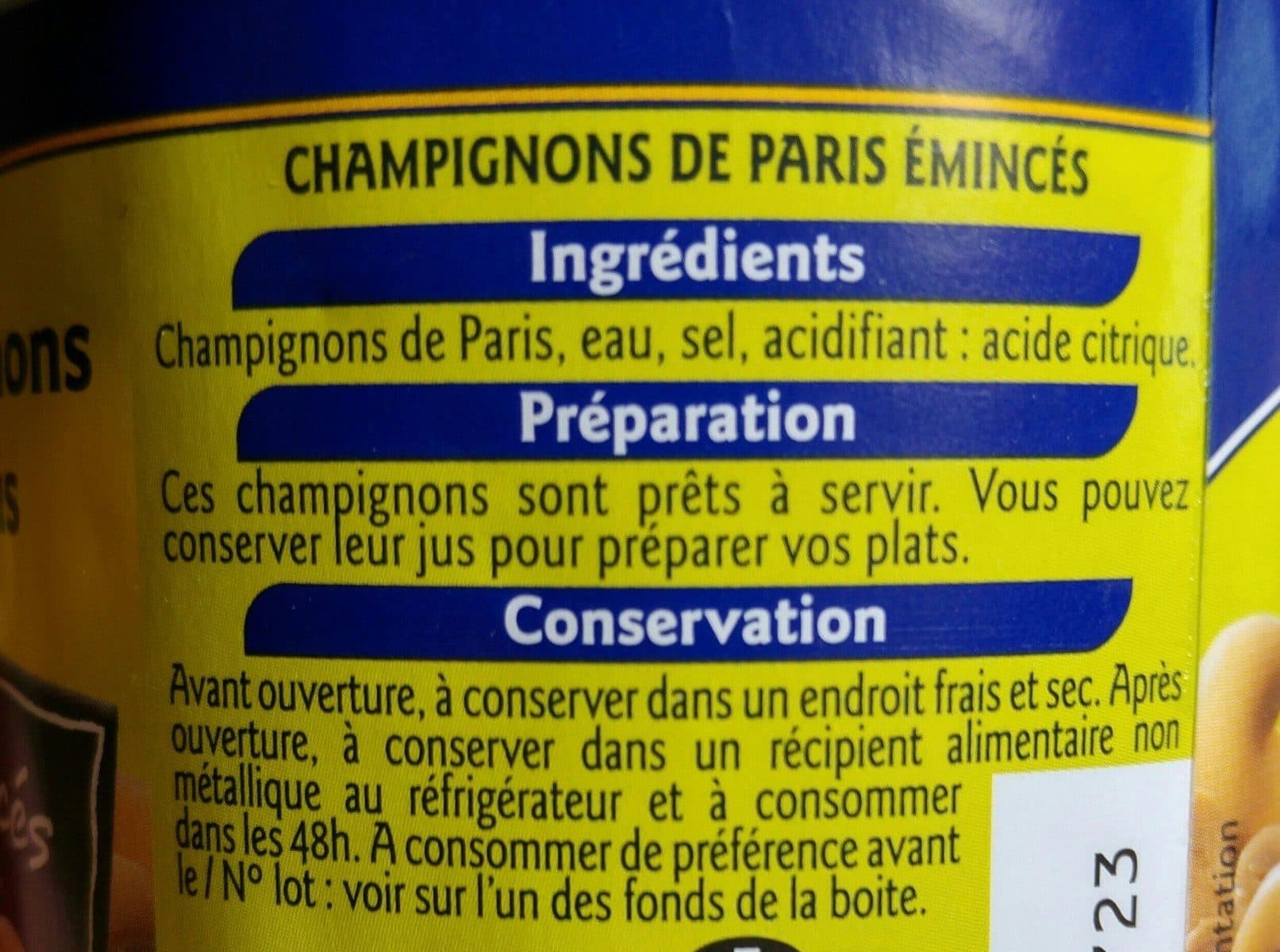 Grand Jury Pack 3X1 / 4 Champignon Emince Grand Jury packshot