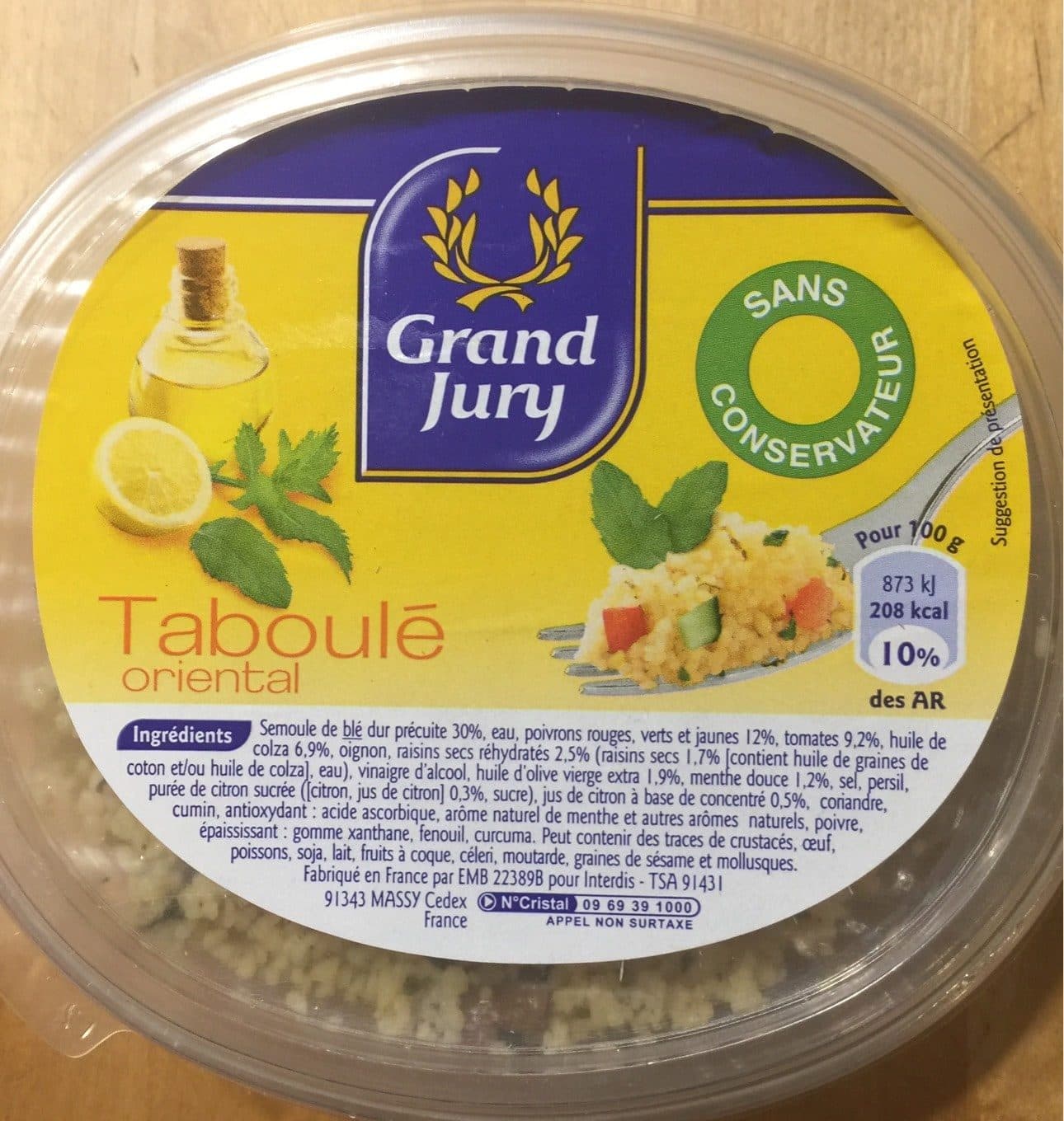 Grand Jury Taboulé Oriental packshot