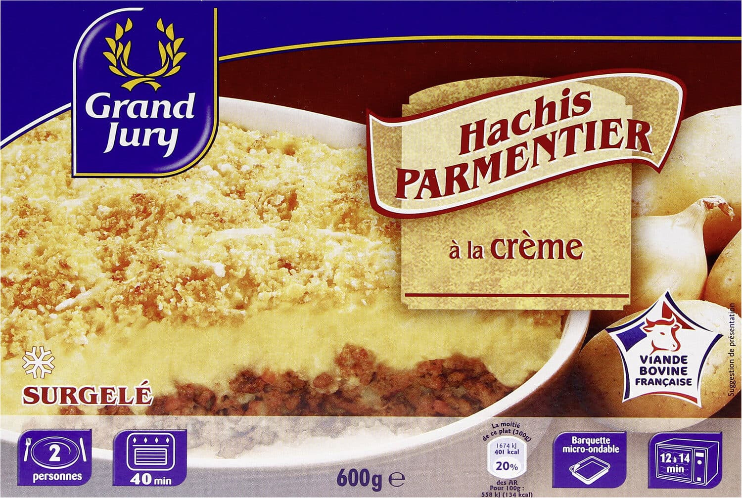 Grand Jury Hachis parmentier parsemé emmental packshot