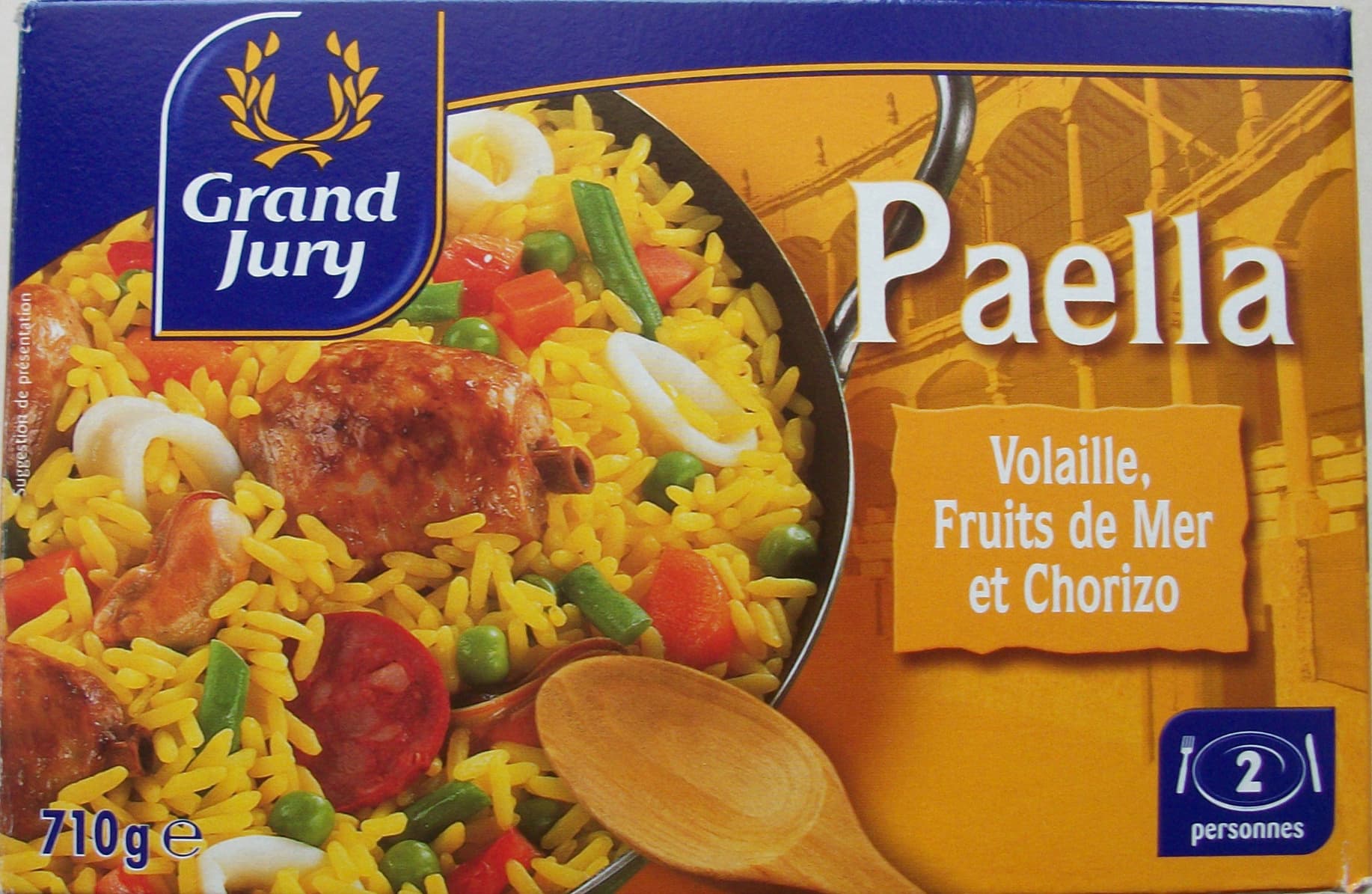 CMI (Carrefour Marchandises Internationales) Paella (Volaille, Fruits de Mer et Chorizo) 2 personnes packshot