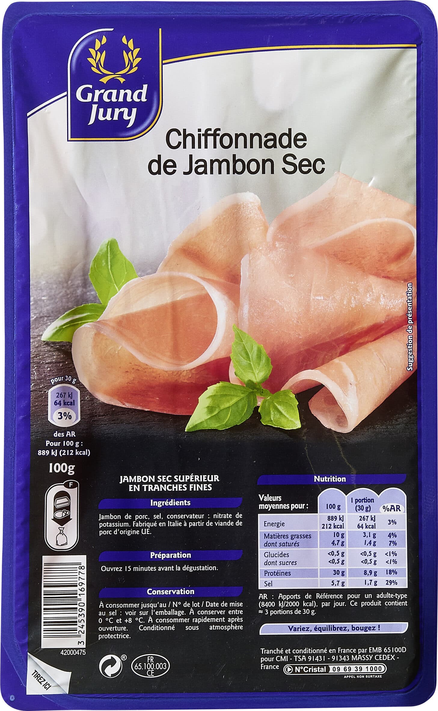Grand Jury chiffonnade de jambon grand jury packshot