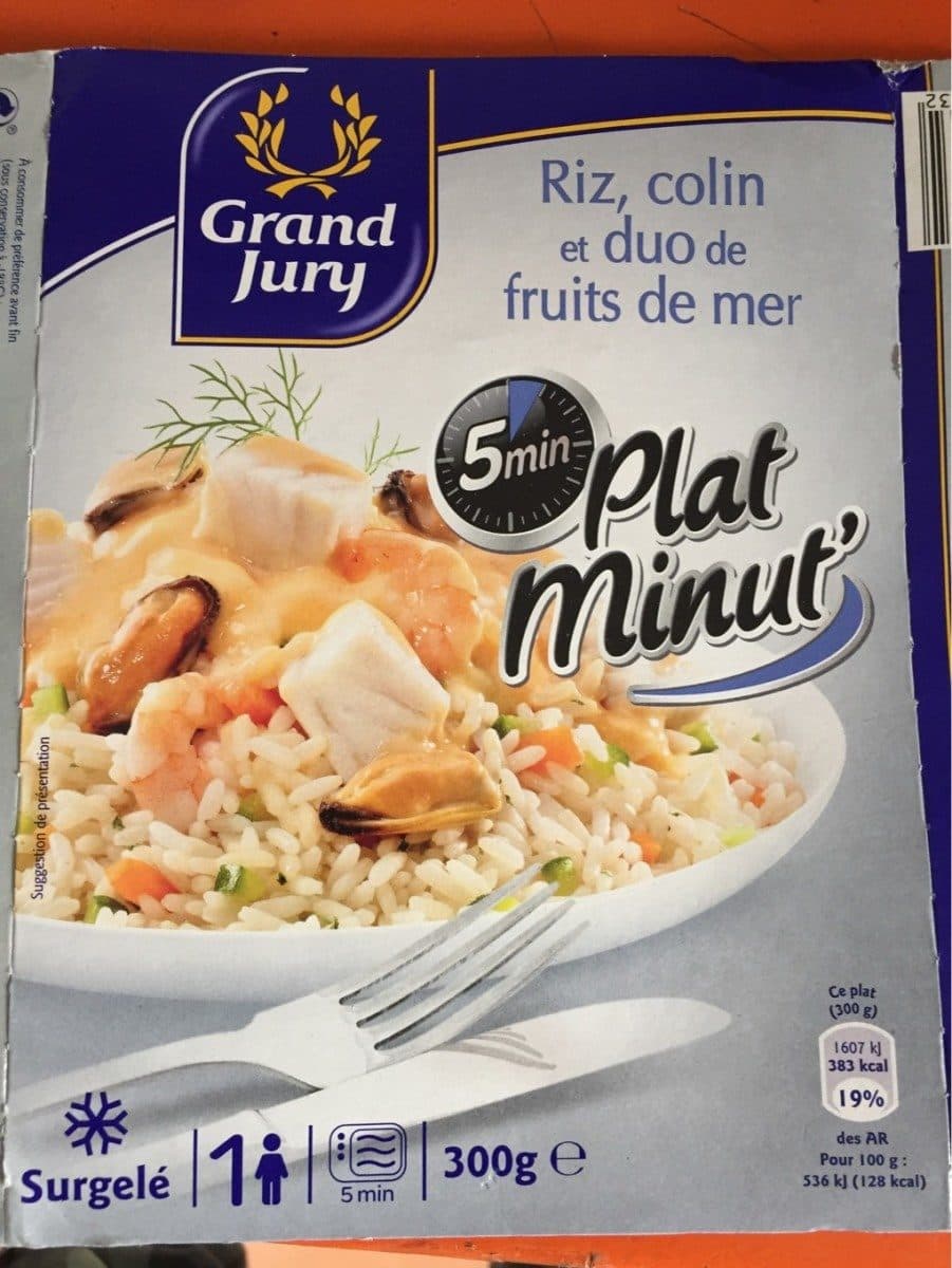 Grand Jury Plat Minut' Riz, colin et duo de fruits de mer packshot