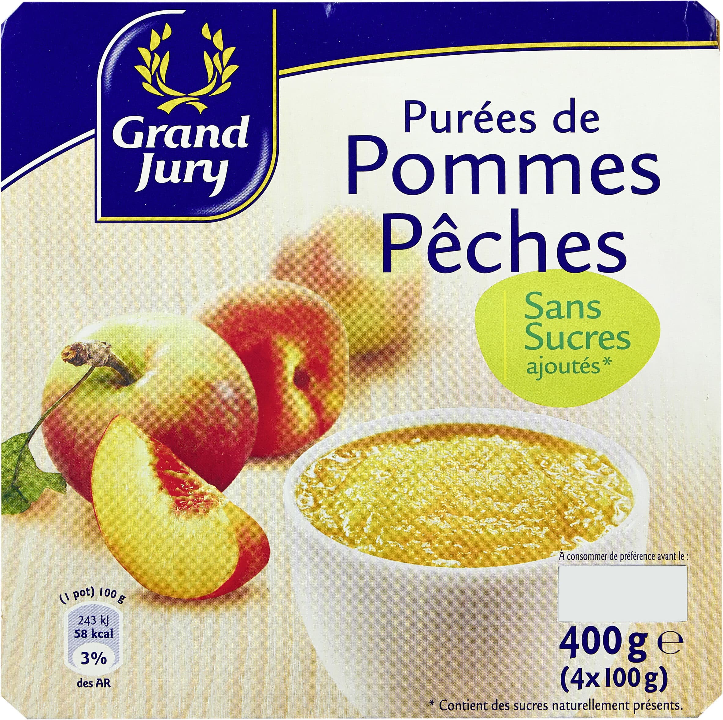 Grand Jury Purée de pommes pêches packshot