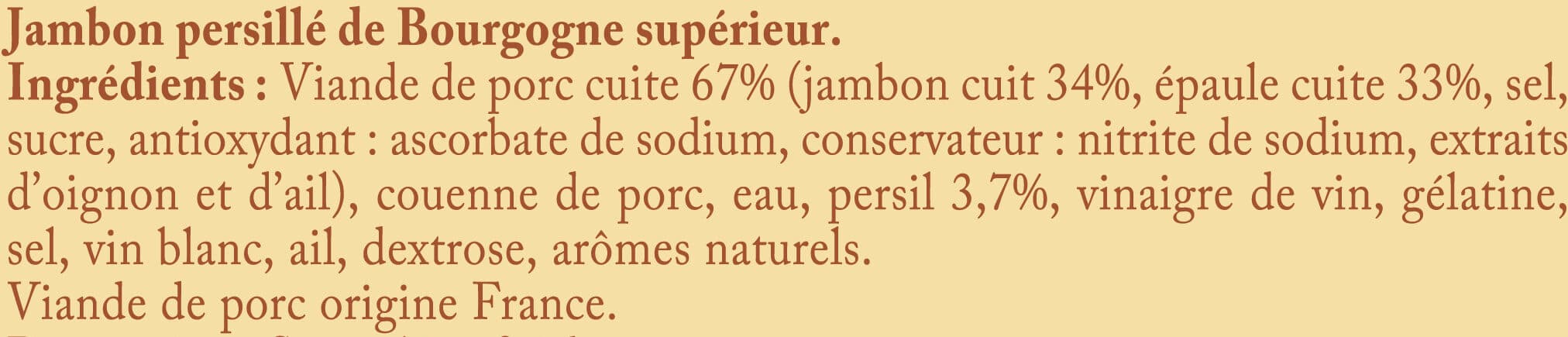 Carrefour Véritable jambon persillé de Bourgogne packshot