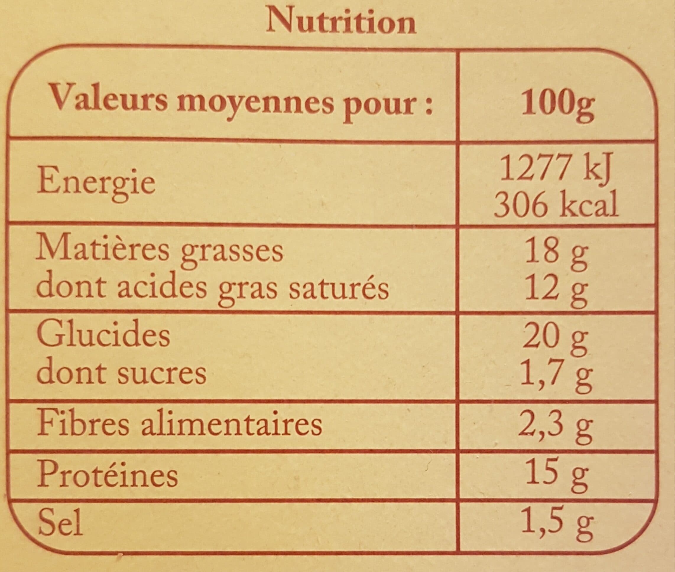 Carrefour Flamiche de l'Avesnois au Maroilles AOP packshot