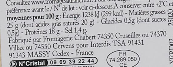 Carrefour Reblochon de Savoie AOP packshot