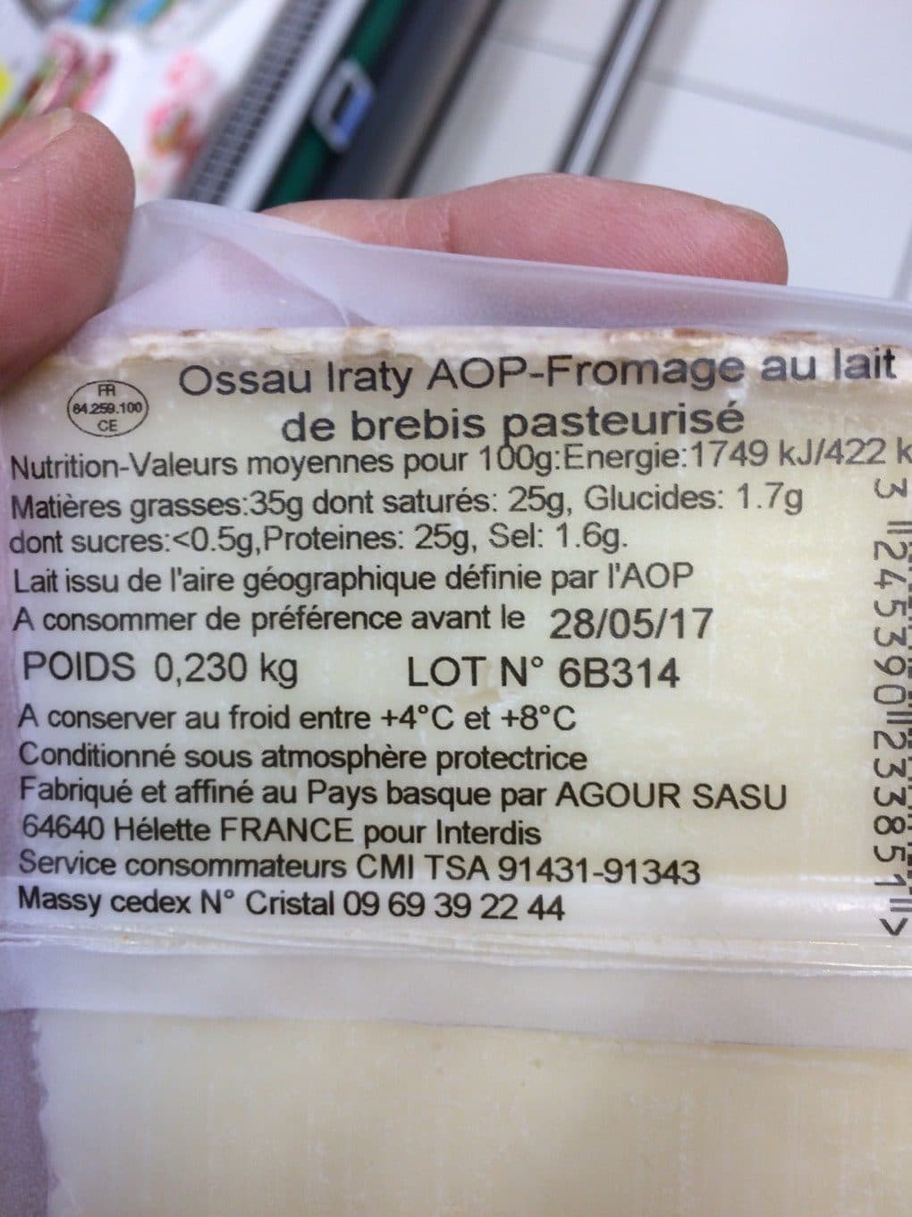Carrefour Ossau - Iraty AOP du Pays Basque packshot
