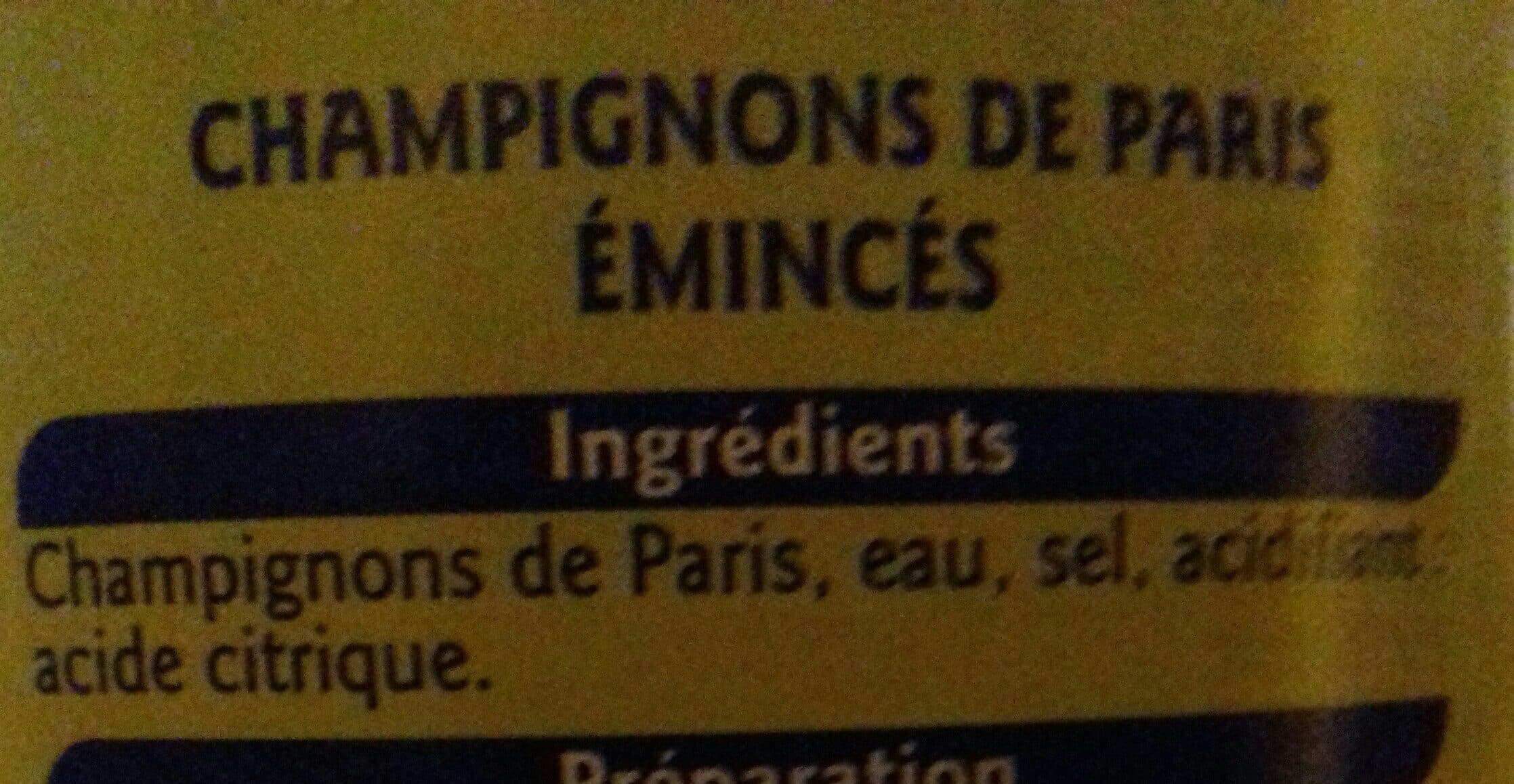 Grand Jury Champignons de Paris émincés packshot