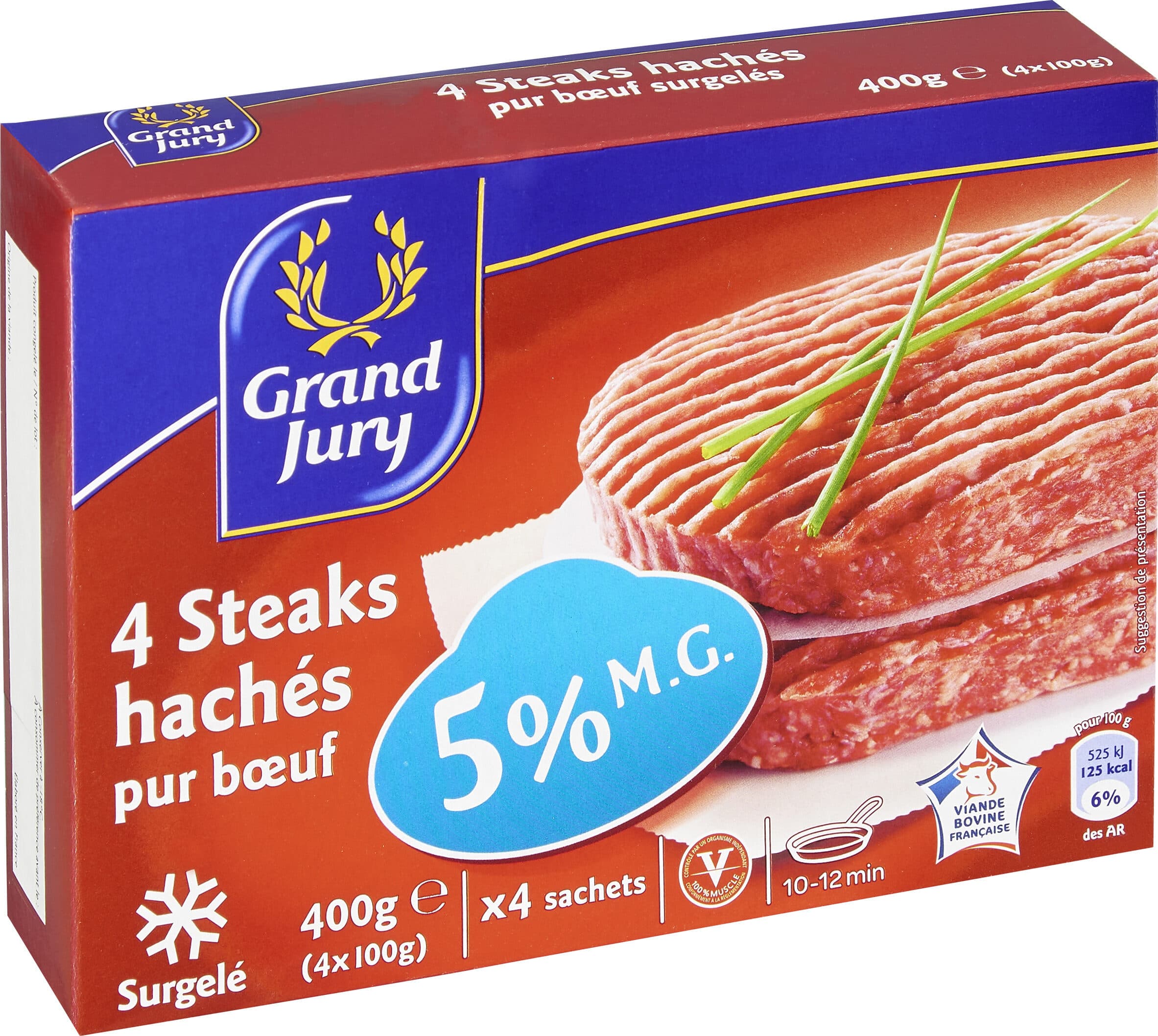 Grand Jury 4 Steak Hachés Pur Bœuf 5% MG packshot