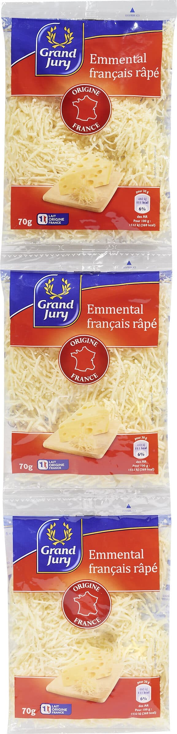 Grand Jury Emmental français râpé packshot