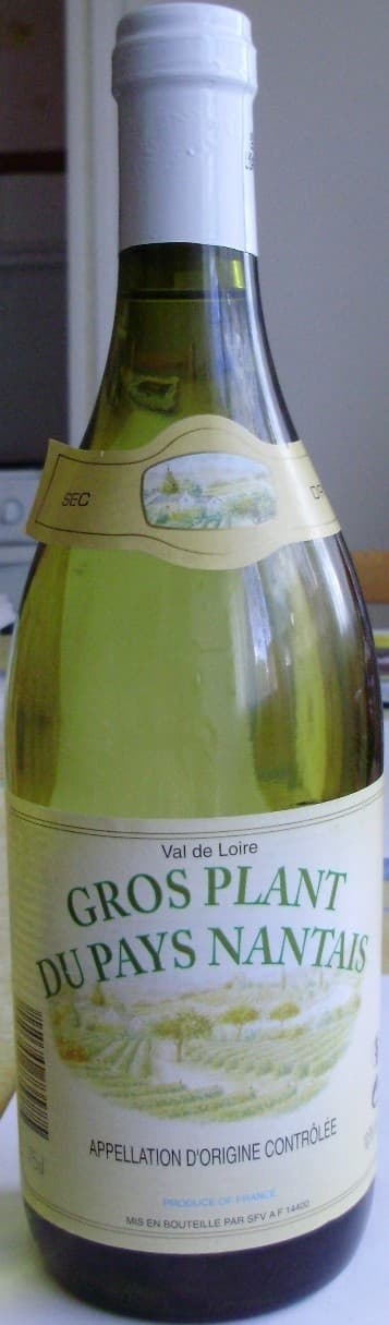Open Food Facts Gros Plant du Pays Nantais AOC (10,5 %) packshot