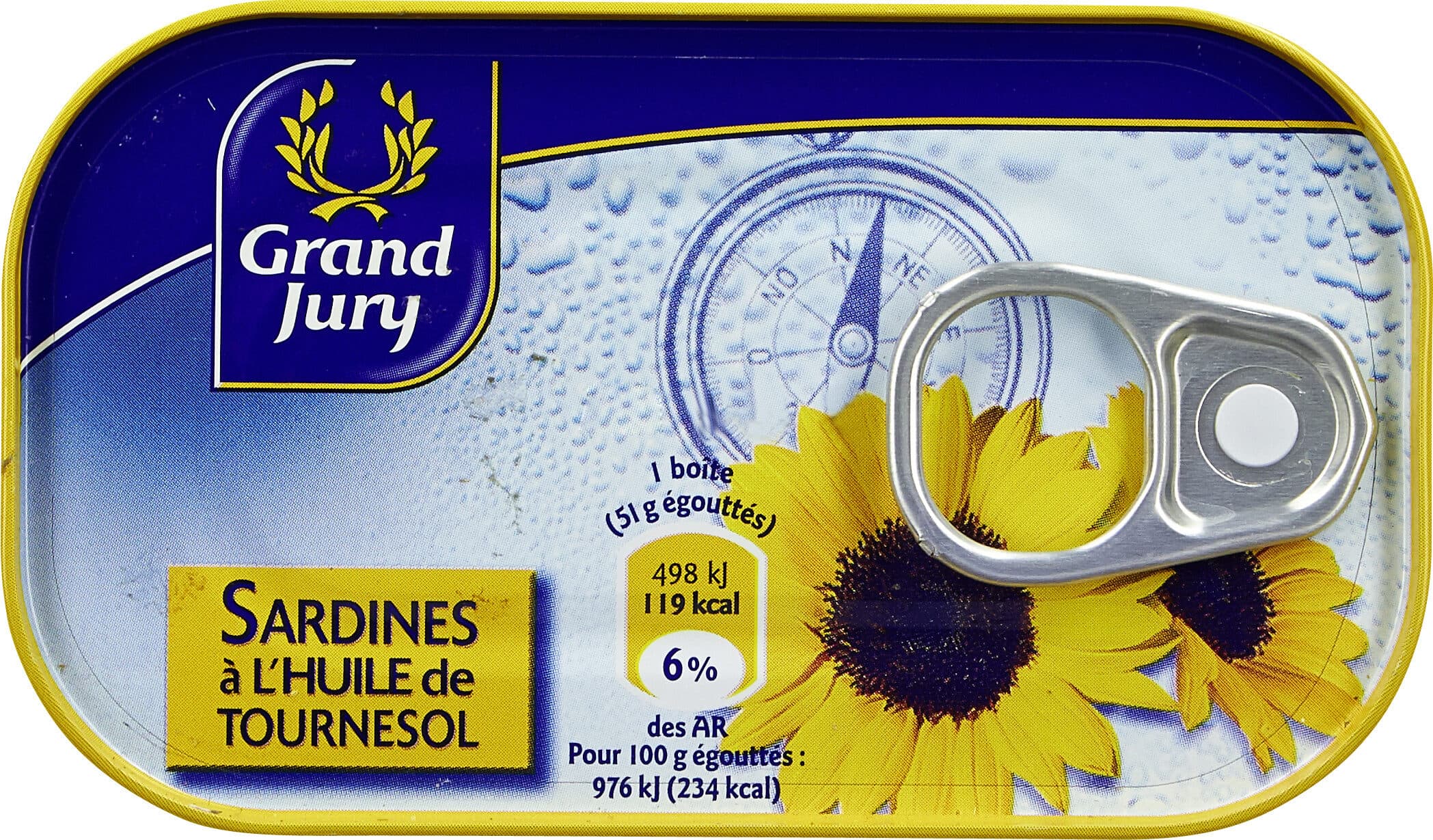 Grand Jury sardines huile de tournesol packshot