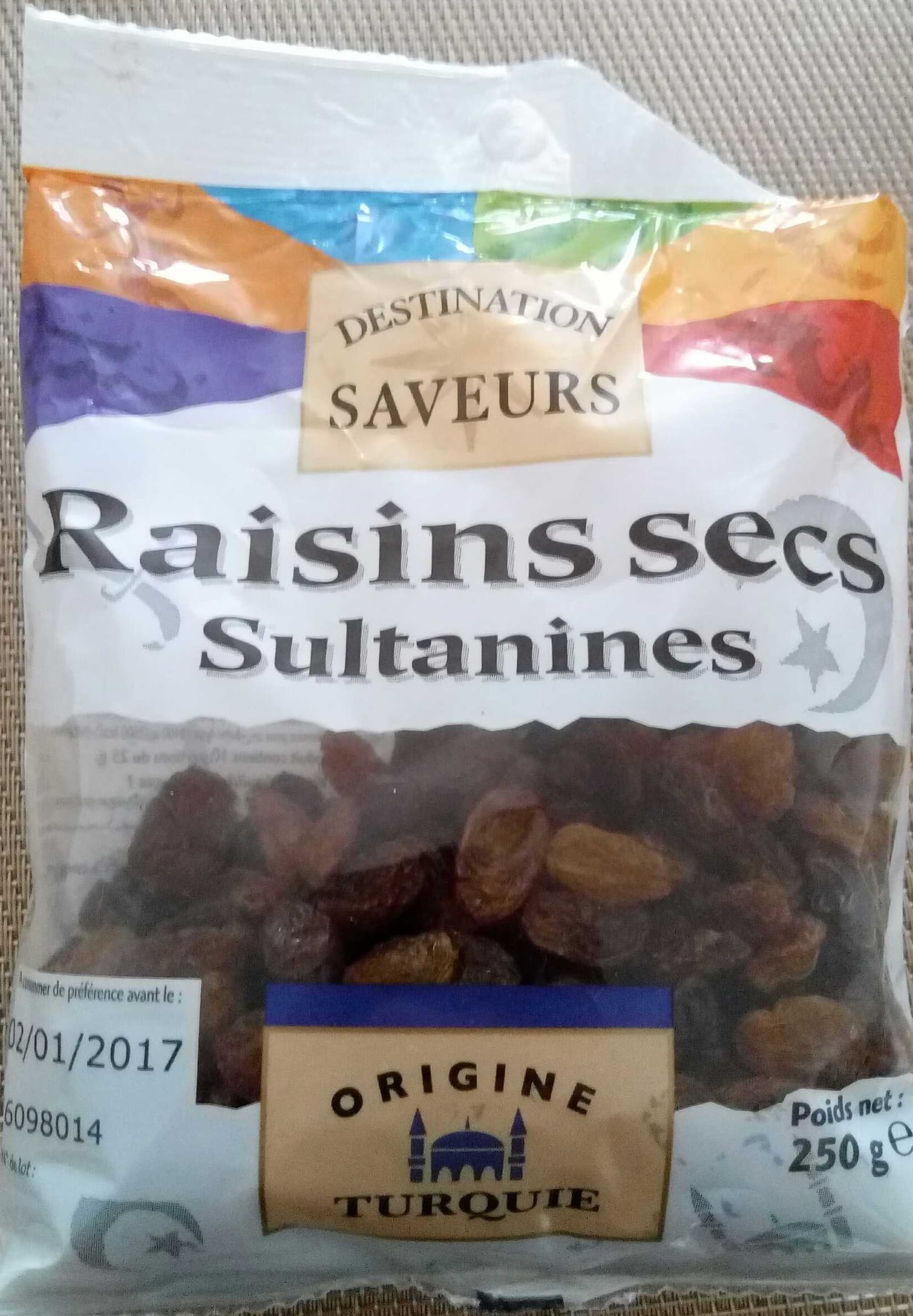Destination Saveurs Raisins secs sultanines packshot
