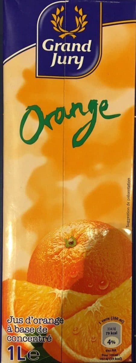 Grand Jury Jus d'orange à base de concentré packshot