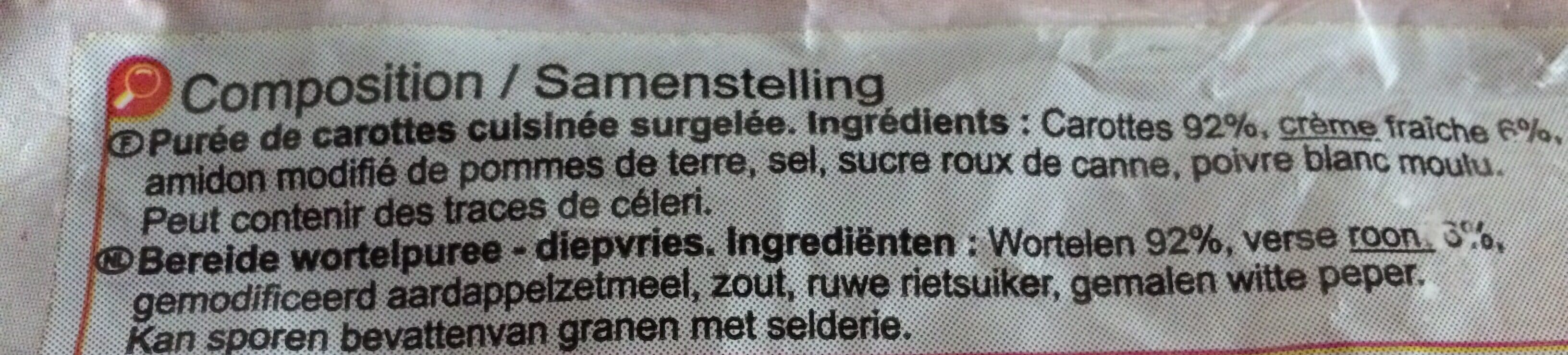Carrefour Purée de Carottes Crème fraîche packshot