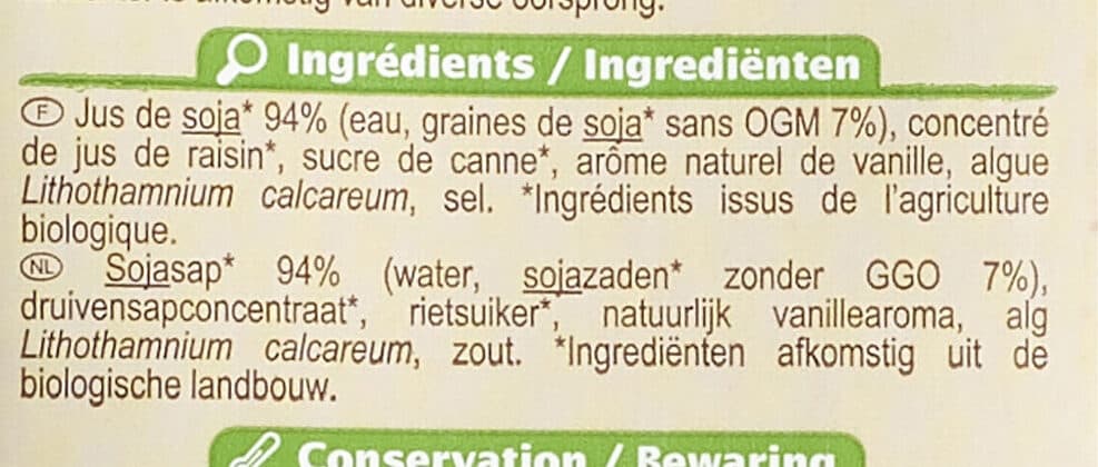 Carrefour BIO SOJA à la VANILLE packshot