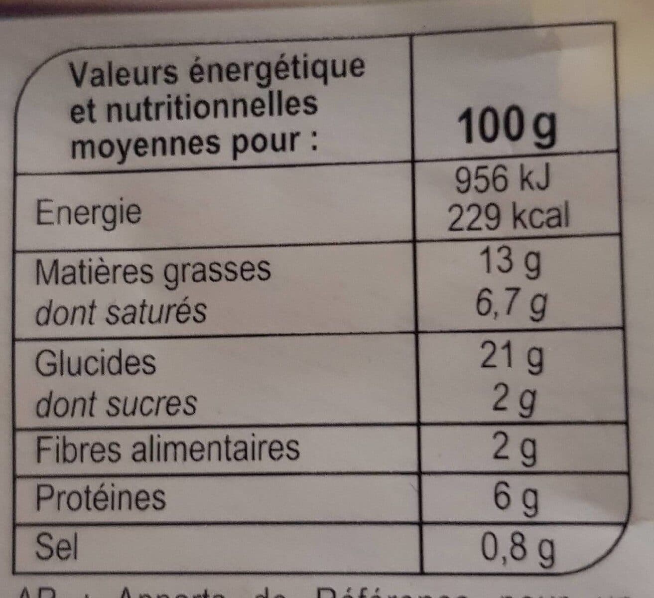 Carrefour Tarte aux Poireaux packshot