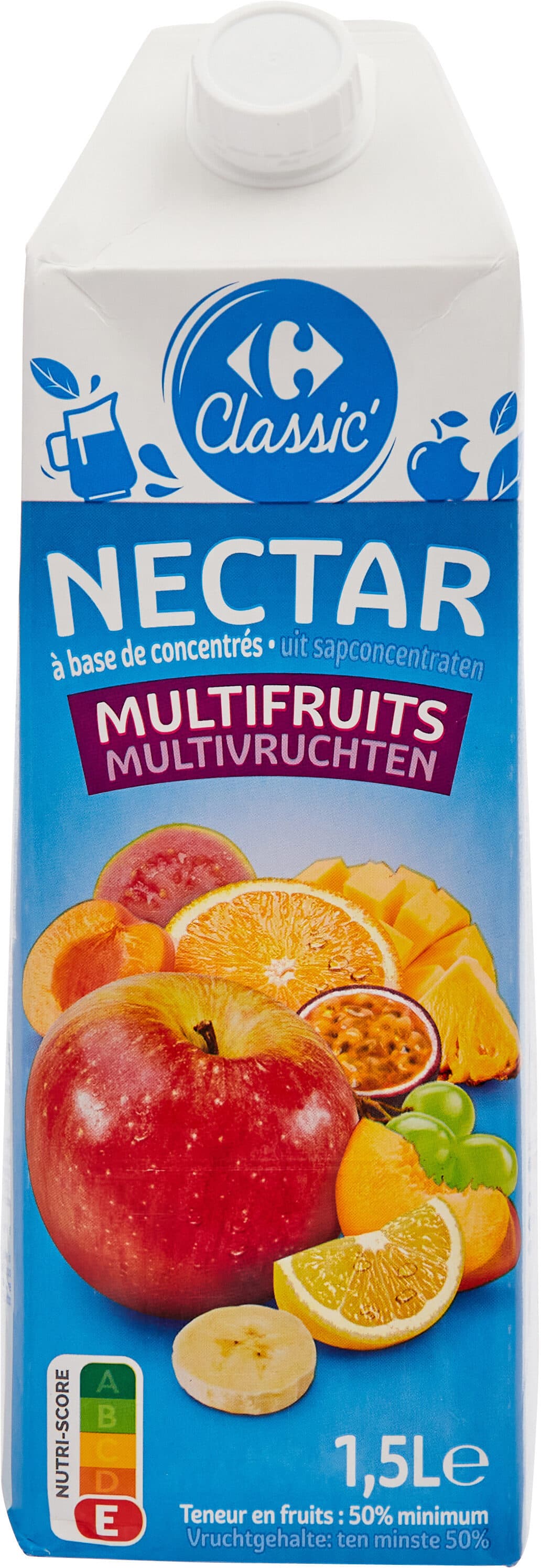 Carrefour NECTAR partiellement à base de concentrés MULTIFRUITS packshot