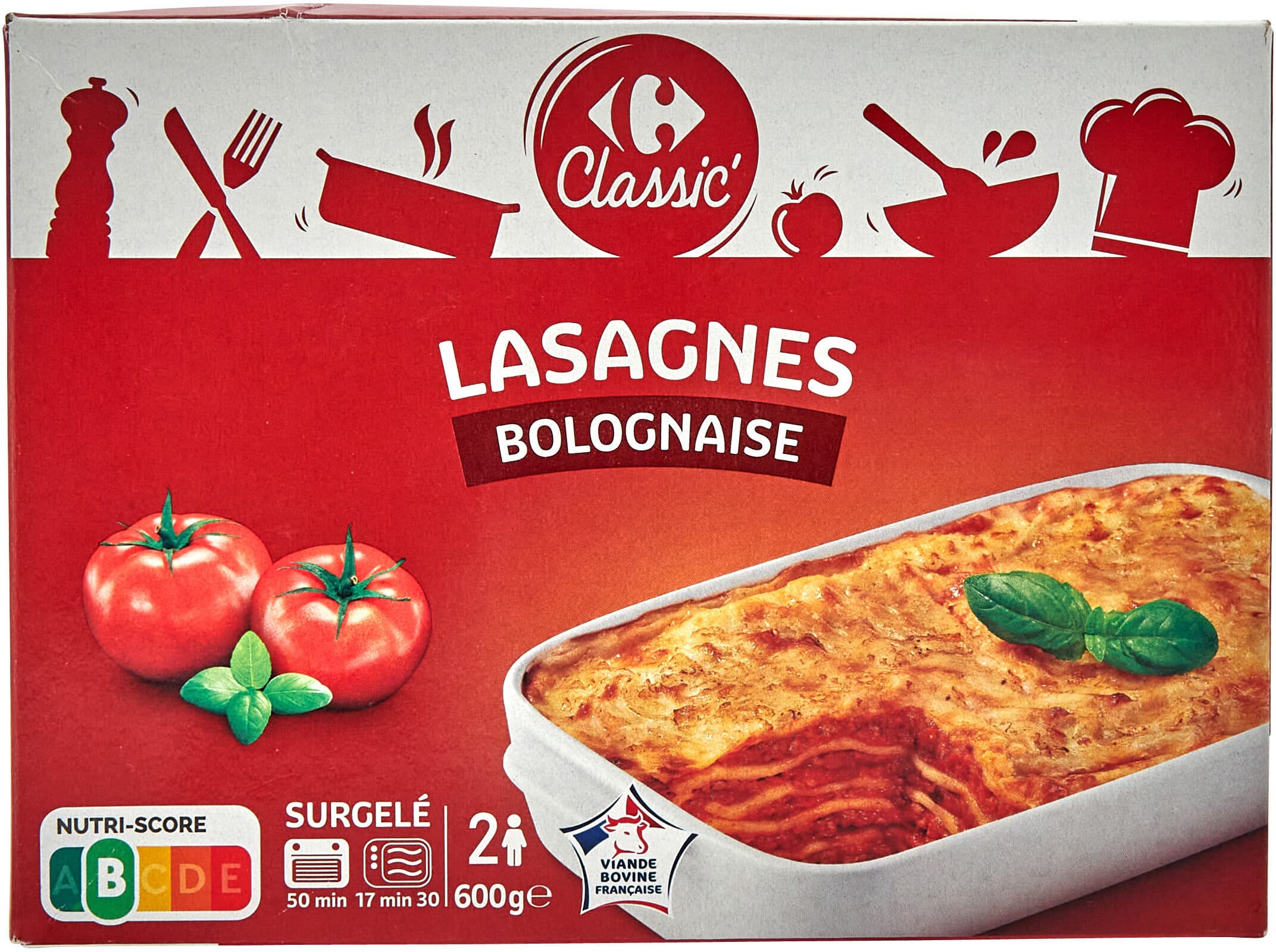 Carrefour Lasagnes Bolognaise packshot