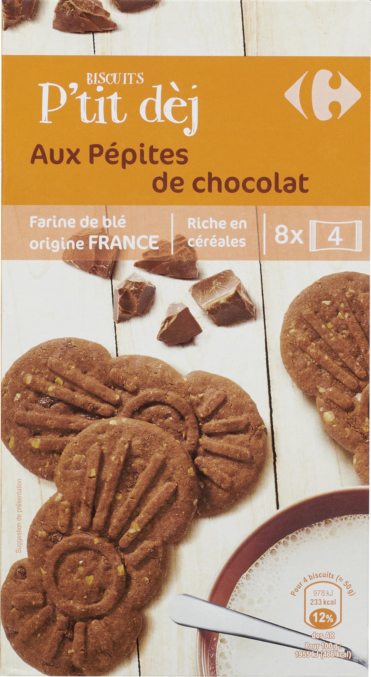 Carrefour P'tit Déj Pépites de chocolat packshot