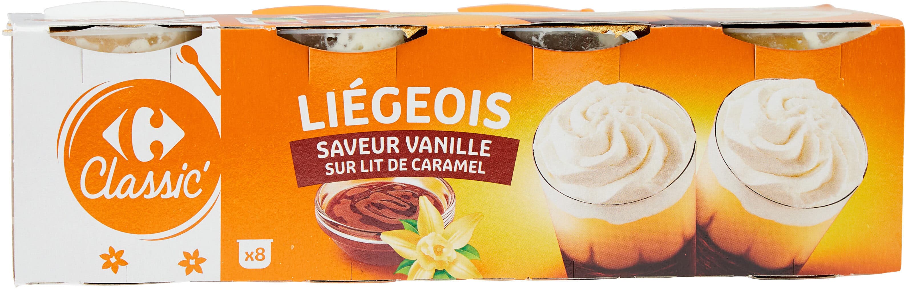 Carrefour Liégeois Saveur vanille sur lit de caramel packshot