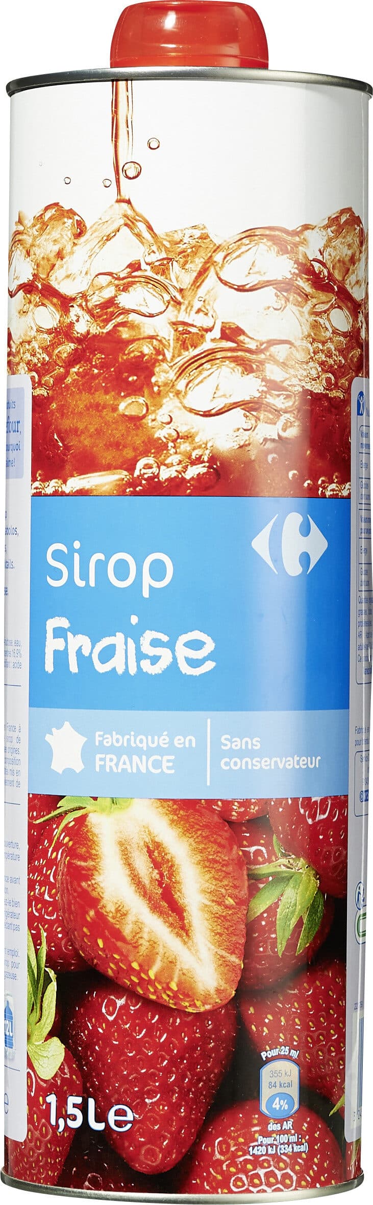 Carrefour Sirop Fraise packshot