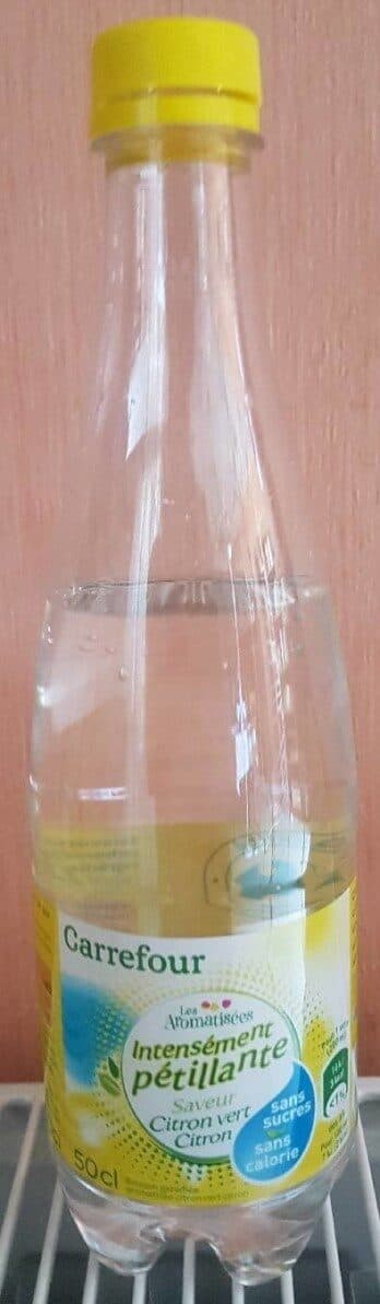 Carrefour Eau pétillante citron vert/citron packshot