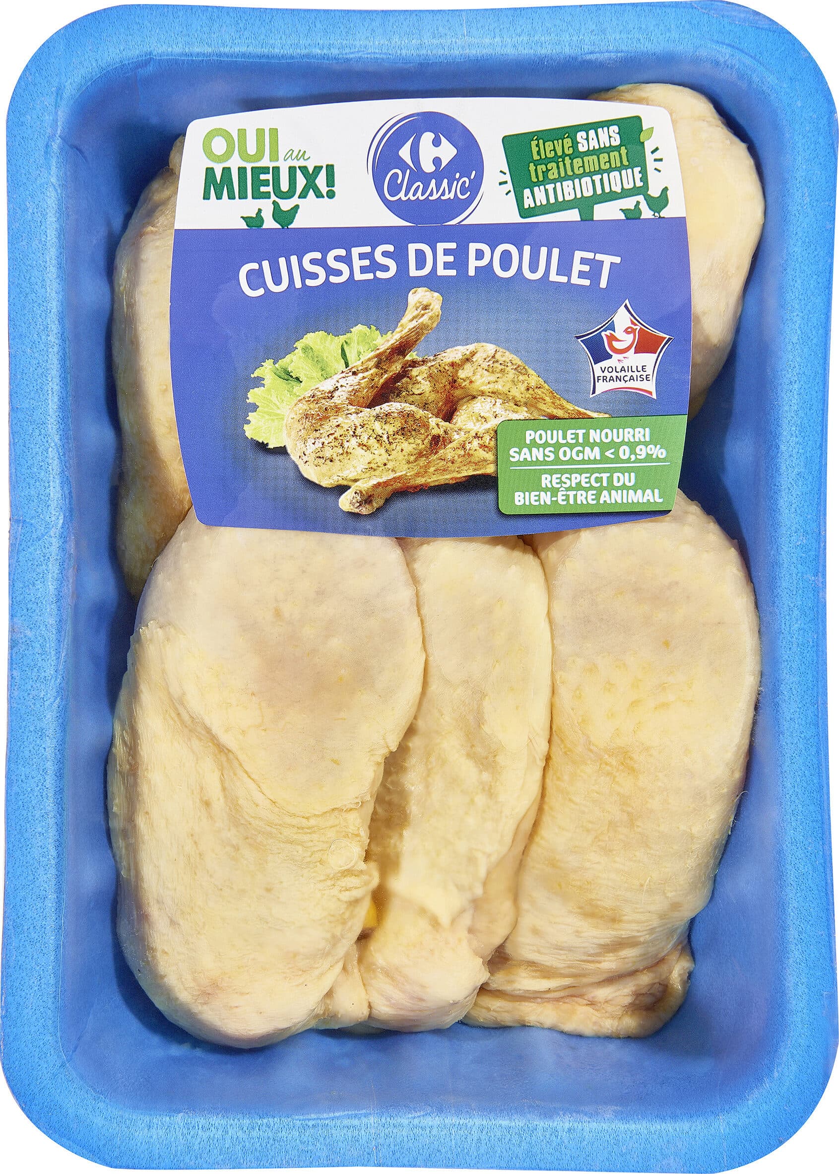 Carrefour Cuisses de poulet jaune packshot