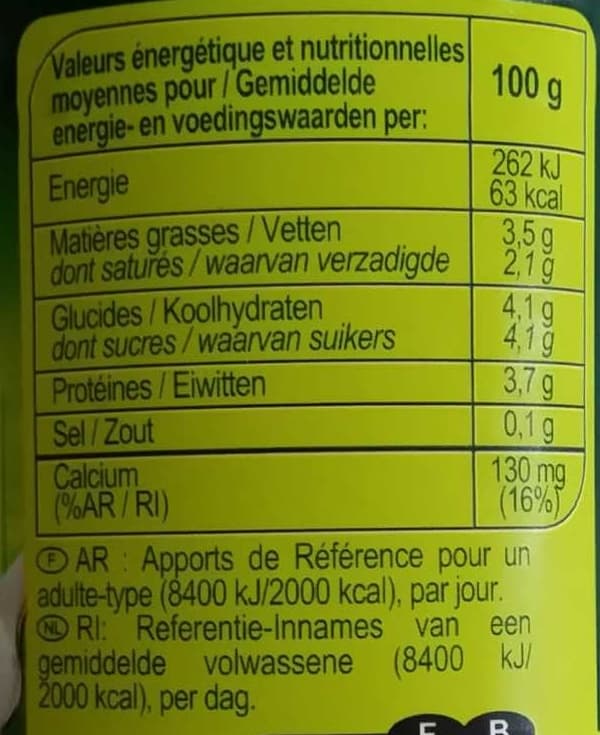 Carrefour Bifidus* nature packshot